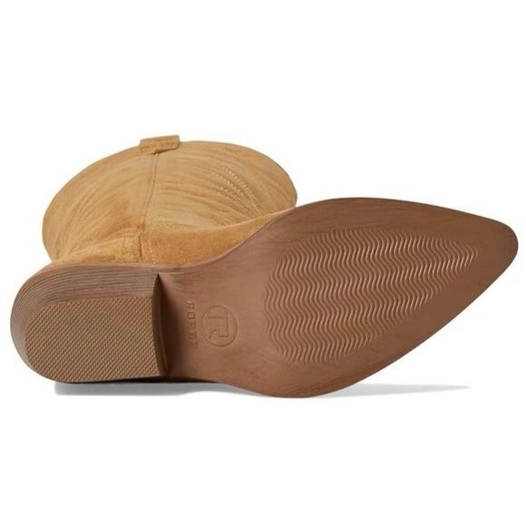 NEW Roper Starburst Tan Knee High Western Boots 15in Shaft Pointed Toe Size 9 - Picture 6 of 16